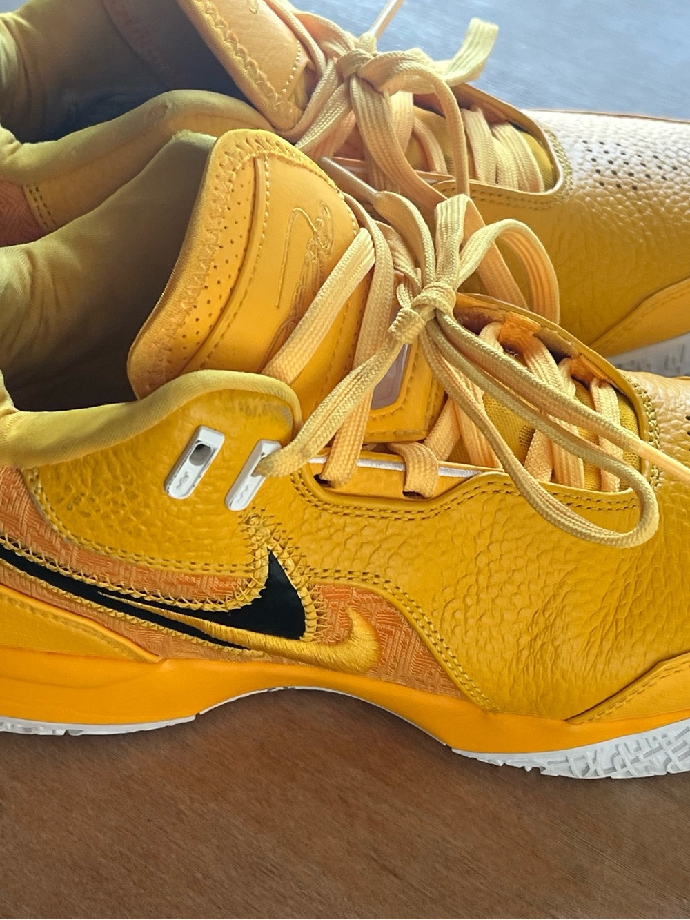 Nike Yellow and Black Low-Top Athletic Sneakers